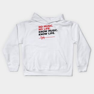 No music, No life (2) Kids Hoodie